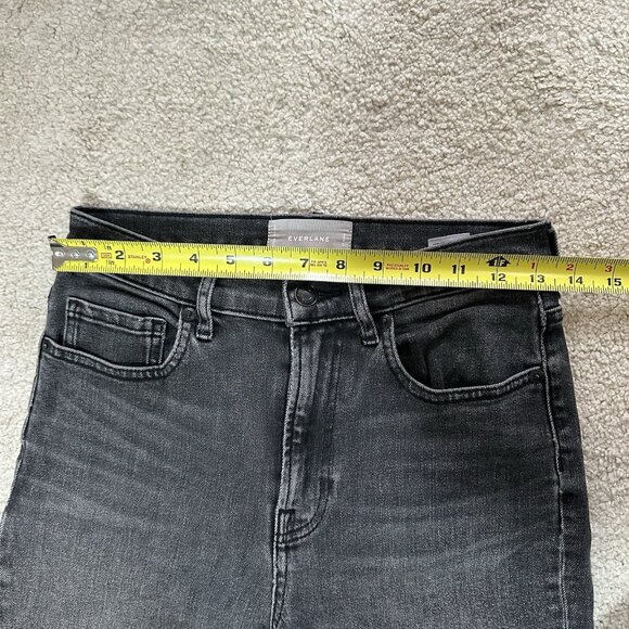 Everlane Jeans Women’s Size 27 Dark Wash Black Ankle Slim Fit High Rise - Picture 5 of 8